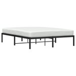 vidaXL Cadre de lit métal sans matelas noir 150x200 cm