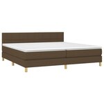 vidaXL Sommier à lattes de lit matelas et LED Marron foncé 200x200 cm