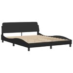 vidaXL Cadre de lit sans matelas Zadar noir 160x200 cm similicuir