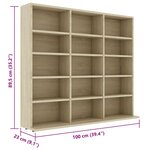 vidaXL Armoire à CD Chêne sonoma 100x23x89 5 cm Bois d’ingénierie