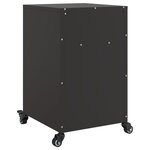 vidaXL Table de chevet noir 36x39x59 cm acier