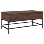 vidaXL Table basse chêne marron 100x50x45cm bois d'ingénierie et métal