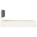 vidaXL Cadre de lit avec tête de lit rembourrée Gris clair