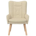 vidaXL fauteuil Crème 63 x 67 x 94 cm Tissu et contreplaqué