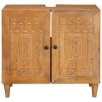 vidaXL Cabinet de salle de bain Marron Clair 62 x 33 x 58 cm