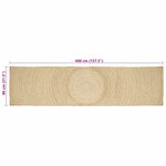 vidaXL Tapis Naturel et Blanc 80 x 400 cm Jute