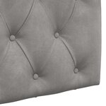vidaXL Tête de lit suspendue Gris clair Velours