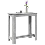 vidaXL Table de bar gris béton 102x50x103 5 cm bois d'ingénierie