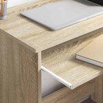 vidaXL Bureau avec Rangement Chêne sonoma 120.5 x 44 x 88.5 cm
