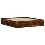 vidaXL Cadre de lit chêne fumé 180x200 cm super king