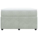 vidaXL Sommier à lattes de lit et matelas Gris clair 120x200cm Velours