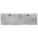 vidaXL Meuble TV mural Gris béton 98 x 31 x 30 cm Bois d'ingénierie