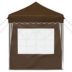 vidaXL Tente de fête pop-up 195 x 195 x 245 cm Taupe Tissu Oxford