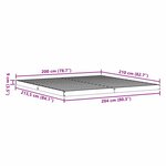 vidaXL Cadre de lit surélevé Blanc 200 x 210 cm Bois de pin massif