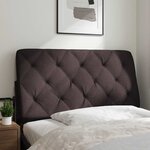 vidaXL Coussin de tête de lit marron foncé 100 cm tissu