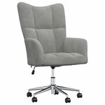 vidaXL Chaise de relaxation Gris clair Velours