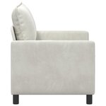 vidaXL Canapé Crème 126 x 81 x 87 5 cm Velours