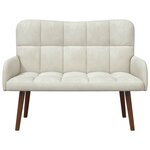 vidaXL Sofa 2 places Crème 115 x 61 x 87 cm Velours (V)
