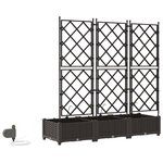 vidaXL Pots de jardin Marron 120 x 40 x 126 cm Acier