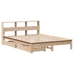 vidaXL Lit bibliothèque sans matelas 140x200 cm bois massif de pin