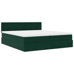vidaXL Cadre de lit ottoman avec matelas vert foncé 200x200 cm velours