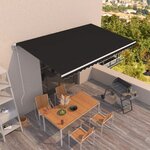 Vidaxl auvent rétractable automatique 500x300 cm anthracite