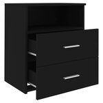 vidaXL Tables de chevet 2 Pièces Noir 50x32x60 cm