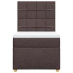 vidaXL Sommier à lattes de lit avec matelas Marron foncé 90x190 cm