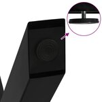 vidaXL Pieds de table basse en forme de X  2 pièces  noir  38 x (42-43) cm  acier