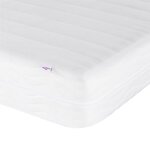 vidaXL Lit avec matelas Hanko vert foncé 200x200 cm velours
