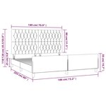 vidaXL Cadre de lit sans matelas taupe 180x200 cm tissu