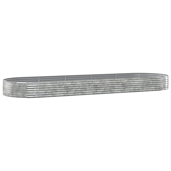 vidaXL Lit surélevé de jardin Acier galvanisé Argenté