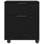vidaXL Cabinet de Dossier Chêne noir 45 x 38 x 54 cm Bois d'ingénierie