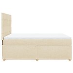 vidaXL Sommier à lattes de lit avec matelas Crème 140x200 cm Tissu