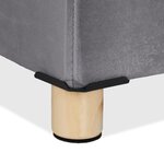 Banquette de rangement moderne pliable pour salon couloir 34 x 76 x 38 cm en velours gris 13_0010923