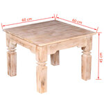 vidaXL Table basse Bois d'acacia 60x60x45 cm
