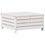 vidaXL Salon de jardin 4 Pièces avec coussins blanc bois de pin massif