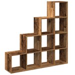 vidaXL Étagère séparatrice de pièce à 4 niveaux vieux bois