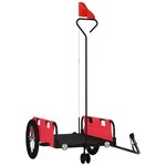 vidaXL Remorque de vélo rouge tissu oxford et fer