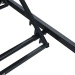 vidaXL Chaise longue Noir 197 x 54 x 86 cm Acier et textilène