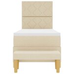 vidaXL Lit à ressorts avec matelas Crème 80 x 200 cm tissu