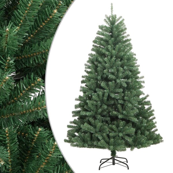 vidaXL Sapin de Noël artificiel à charnières avec support vert 240 cm