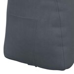 vidaXL Coussin de Dos Gris foncé 80 x 24 x 50 cm Velours