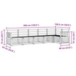 vidaXL Ensemble de canapés d'extérieur 6 pc Naturel Polyester