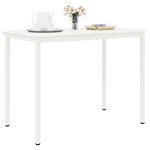 vidaXL Table de bar Blanc 110 x 55 x 105 cm Bois de pin massif