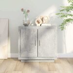 vidaXL Buffet Gris béton 80x40x75 cm Bois d'ingénierie