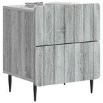 vidaXL Cabinet de chevet Sonoma gris 43 x 34 5 x 49 5 cm