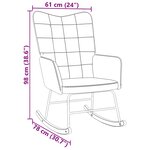 vidaXL Chaise à bascule Jaune Velours