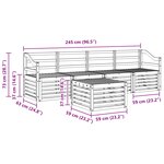 vidaXL Ensemble de canapés d'extérieur 5 pc Blanc Bois d'Acacia Massif