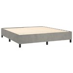 vidaXL Sommier à lattes de lit et matelas Gris clair 200x200cm Velours
